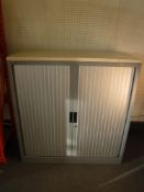 A Roneo shutter door office cabinet