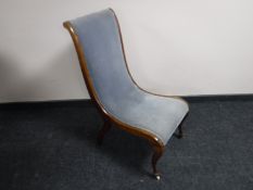 A Victorian mahogany nursing chair
