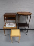 Five occasional tables,