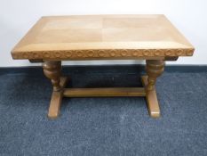 A light oak refectory table