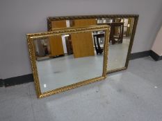 Two gilt framed mirrors