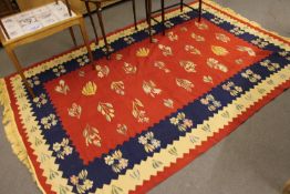 A Moroccan kilim rug 244 cm x 166 cm