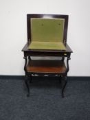 A Victorian fold over games top occasional table