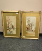 Arthur Willett : On the London Road, watercolour, signed, 40 cm x 20 cm,