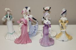 Six Coalport figures; Lady Frances, Lady Sarah, Lady Eliza, Lady Lilian, Lady Grace and Lady Rose,