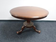 A Victorian mahogany pedestal breakfast table