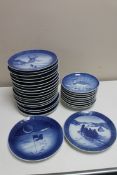 A large collection of Bing & Grondahl Royal Copenhagen calendar plates