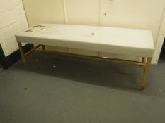 A modern vinyl treatment couch