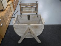 A 19th century pine continental wash tub