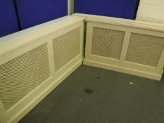 Four contemporary painted radiator covers
