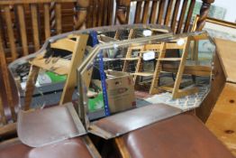 Two un-framed 20th century mirrors