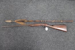 A 19th century percussion cap sporting gun signed D.