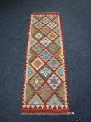 A vegetable dyed Choli kilim runner 194 cm x 61 cm
