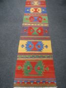 A Moroccan Kilim runner 330 cm x 83 cm