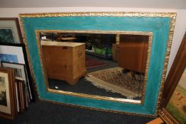 A contemporary bevelled mirror