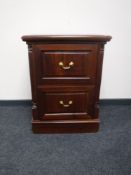 A good quality mahogany filing chest
