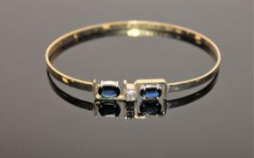 A fine quality 18ct gold sapphire and diamond bracelet