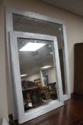 Two silvered framed mirrors