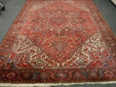 A large Heriz carpet,