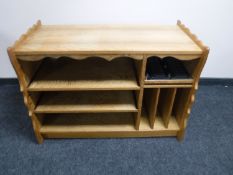 A light oak entertainment stand