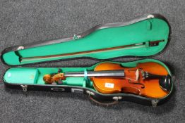 A violin and bow in case