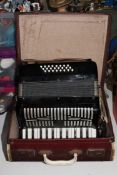 A cased piano accordion