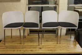 Two pairs of contemporary plywood side chairs (4)