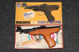A Milbro G4 air pistol, boxed.