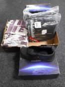 A box of two pairs of work boots,
