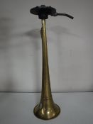 A vintage brass gramophone horn