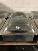 Two stainless steel commercial food warmers