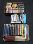 Two boxes of early twentieth century and later books including bumper book for children,