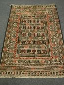 A needlework Sumak kilim rug,