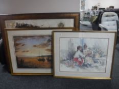 A gilt framed Gordon King print,