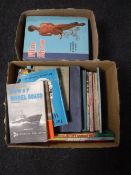 Two boxes of mid twentieth century annuals and children's books