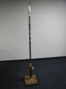 A chrome art deco standard lamp