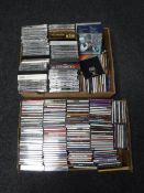 Two boxes of various CD's