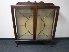 An early 20th century mahogany display cabinet