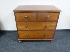 A Victorian mahogany four drawer chest