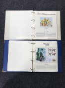 Two albums of stamps - Autographed Editions & The Disney World of Postage Stamps.