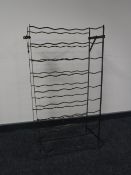 A mid twentieth century metal Rigidex wine rack