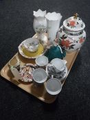 A tray of Aynsley china, three pieces of Maling,