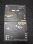 Two boxed Regimental police SMG water pellet mini Uzi machine guns