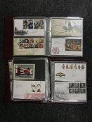 Two albums of Royal Mail first day covers - Classic Album Covers, The National Portrait gallery,