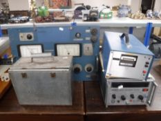A mid twentieth century Vosper receiver (no case) together with a Farnell digital measuring system,