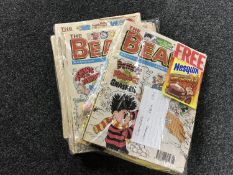 A box of 1997 Beano comics