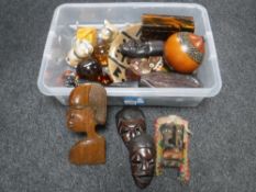 Two boxes of glass paperweights, wash jug and basin,