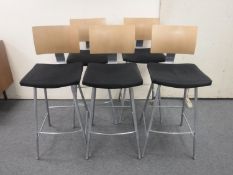 Five contemporary bar stools