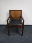 A walnut armchair