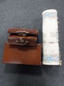 Three vintage luggage cases,